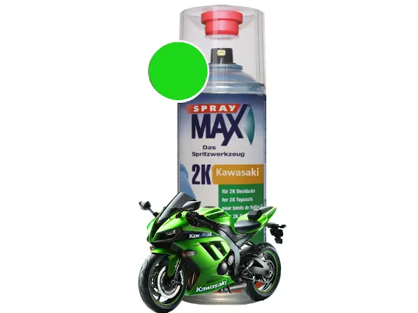 spuitbus kawasaki groen – kawasaki lime green, racing green & metallic